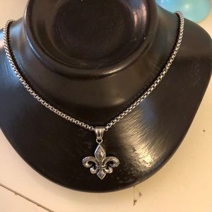 Men’s necklace Fleur de Lis - stainless steel